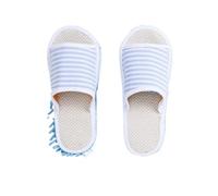 ZGCrumphant Zapatillas con mopa Zapatillas de Limpieza Suelo Lino Desmontable, Zapatillas casa Lavables for Zapatos Perezosos, silenciosa, Primavera y Verano(Blue,M 39-41 Yards)