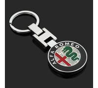 ZGCYK Coche Llaveros para Alfa Romeo 147GTA Tonale Giulia Mito 156 159 Giulia Key Chain KeyRings Key Covers Key Card Holder Gifts Accesorios,A-A