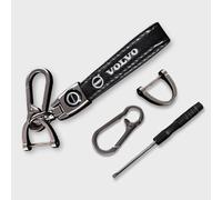 ZGCYK Coche Llaveros para Volvo XC40 XC60 XC70 XC90 S40 C30 C70 S80 S90 V40 V60 V90 Key Chain KeyRings Key Covers Key Card Holder Gifts Accesorios,Blackstyle-A