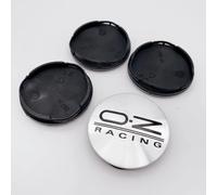 ZGCYK Coche Tapas Centrales para 52mm/55mm OZ M582 Tapas Centrales Llantas Wheel Center Caps Accesorios,SilverBlack