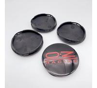 ZGCYK Coche Tapas Centrales para 52mm/55mm OZ M582 Tapas Centrales Llantas Wheel Center Caps Accesorios,Blackred