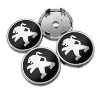 ZGCYK Coche Tapas Centrales para Peugeot 4008 408 5008 208 208L e2008 307SW 60MM Tapas Centrales Llantas Wheel Center Caps Accesorios,BlackSilver-A