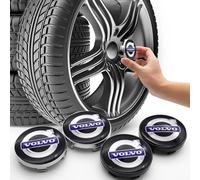 ZGCYK Coche Tapas Centrales para Volvo 60MM Tapas Centrales Llantas Wheel Center Caps Accesorios,Blackstyle