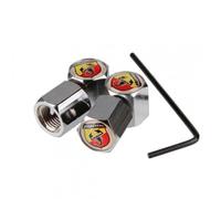 ZGCYK Coche Tapas para Válvulas para Abarth Car Tyre Valve Caps Tapones Rueda Neumáticos Accesorios