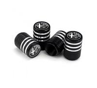 ZGCYK Coche Tapas para Válvulas para Alfa Romeo 147GTA Tonale Giulia Mito 156 159 Giulia Car Tyre Valve Caps Tapones Rueda Neumáticos Accesorios,Blackstyle