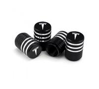 ZGCYK Coche Tapas para Válvulas para Tesla Model 3 Model Y Model S Model X Car Tyre Valve Caps Tapones Rueda Neumáticos Accesorios,Blackstyle