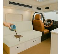 ZGDDPZA Fundas de Cojín Elásticas Impermeables para Caravanas y Sofá Funda Antideslizante con 2 Correas Ajustables Protector de Asiento para Autocaravana, Camper (Beige,L130-150cm W 65-95cm)