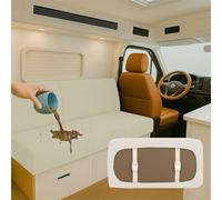 ZGDDPZA Fundas de Cojín Elásticas Impermeables para Caravanas y Sofá Funda Antideslizante con 2 Correas Ajustables Protector de Asiento para Autocaravana, Camper (Beige,L100-130cm W 65-95cm)