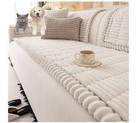 ZGDDPZA New Thick Sofa Covers Washable - Universal 2 3 4 Seater, Non-Slip Couch Cover, Couch Seat Covers Sofa Slipcovers Furniture Protector from Pets/Kids/Dogs (White,60 × 180 cm)