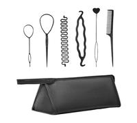 ZGDEIWGF 1 Bolsa Negra para Secador De Pelo, 6 Herramientas De Peinado, Bolsa De Almacenamiento para Secador De Pelo, Bolsa De Viaje Portátil, Bolsa De Almacenamiento A Prueba De Polvo