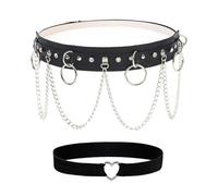 ZGDEIWGF 1 Cinturón De Cadena Punk, 1 Correa De Pierna De Amor, Cinturón De Moda Personalizado, Cinturón Creativo Para Mujer, Decoración De Joyería Para Niñas