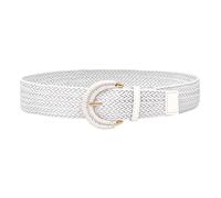 ZGDEIWGF 1 pieza de cinturón de ratán, cinturón blanco de mujer, cinturón ancho de mujer, cinturón tejido de mujer