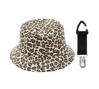 ZGDEIWGF 1 Sombrero De Pescador Con Estampado De Leopardo, 1 Clip Para Sombrero, Sombrero De Sol Reversible, Sombrero De Sol Transpirable Y Cómodo, Sombrero De Decoración De Fiesta Unisex
