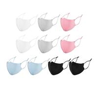 ZGDEIWGF 10 Mascarillas De Protección Solar, Mascarillas De Algodón, Mascarillas Protectoras Ajustables, Mascarillas Antipolvo Para Exterior