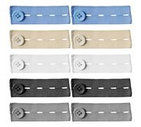 ZGDEIWGF 10 piezas de hebillas de extensión, extensiones de botones de pantalones, extensores de cintura de pantalones, hebillas de sujeción de cintura, hebillas de extensión ajustables