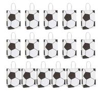 ZGDEIWGF 16 Bolsas De Papel para Regalo De Fiesta De Fútbol, Bolsas De Papel De Regalo con Elementos De Fútbol, Bolsas De Regalo Creativas, Bolsas De Dulces para Fiestas