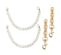 ZGDEIWGF 2 bolsas con cadena, 2 unidades de cadena de perlas, cinturón de bolso, cadena de correa de hombro ajustable, extensión de cinturón de mano