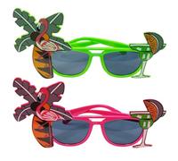 ZGDEIWGF 2 gafas de sol hawaianas divertidas, gafas de sol para fiestas, gafas de sol con flamenco
