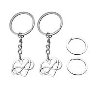 ZGDEIWGF 2 llaveros de corazón de melocotón, 2 anillos planos, regalos para amigos, llaveros de amor para mujeres, llaveros creativos, plata, Talla única