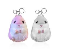 ZGDEIWGF 2 Llaveros De Hámster, Charms Para Bolso, Charms Para Mochila, Charms Decorativos, Llaveros Para Niñas, Accesorios Charm Para Bolso