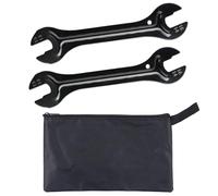 ZGDEIWGF 2 Llaves para reparación de Bicicletas, 1 Bolsa de Herramientas, Llave cónica, Llave para Pedales, Llave para Pedales de Bicicleta