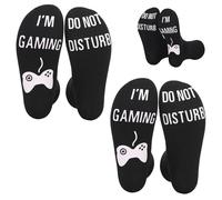 ZGDEIWGF 2 Pares De Calcetines Para Juegos, Novedosos y Divertidos - I'M Gaming Do Not Disturb, Unisex, Regalo Para Jugadores