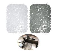 ZGDEIWGF 2 Piezas Alfombrilla De Drenaje De Piedra De Imitación, Alfombrilla De Fregadero, Protector De Fregadero, Protector De Escurridor, Cubierta De Fregadero, Protector De Forro De Fregadero