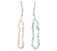 ZGDEIWGF 2 Piezas De Cadenas Para Teléfonos Móviles Con Cuentas De Grava, Colgantes Universales Para Colgar