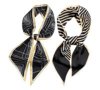 ZGDEIWGF 2 Piezas De Corbatas Para Mujer, Bufanda De Seda Ligera Para Mujer, Bufanda Decorativa Para Ropa, Bufanda De Vestir, Bufanda Para Mujer