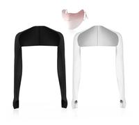 ZGDEIWGF 2 Piezas de Mangas de Chal y Máscara de Protección Solar, Mangas de Hombro Integradas Con Chal - Conjunto de Verano