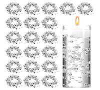 ZGDEIWGF 20 Cuerdas De Perlas De Imitación, Flotadores Decorativos Plateados, Cuentas De Vela Flotantes De 1,3 M, Cuentas De Decoración De Velas, Accesorios De Decoración De Perlas De Bricolaje
