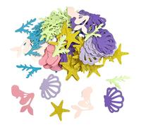 ZGDEIWGF 200 piezas de confeti de sirena, confeti lindo, decoración de mesa, fiesta de cumpleaños, papel, multicolor