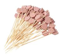 ZGDEIWGF 200 Piezas de selecciones de Frutas de Oso, selecciones pequeñas, selecciones artísticas de bambú, selecciones de Frutas Creativas, brochetas para Comer con los Dedos