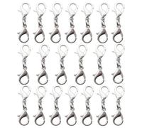 ZGDEIWGF 20Pcs Hebillas De Doble Cabeza De Plata, Hebillas De Joyería De Doble Cabeza, Hebillas De Eslabón De Pulsera, Hebillas De Cola De Collar, Accesorios De Joyería