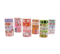 ZGDEIWGF 24 Rollos De Cinta Washi Y Animales De Dibujos Animados, Materiales De Decoración De Bricolaje, Cinta Decorativa, Linda Cinta De Graffiti, Adecuada para Envolver Regalos, Diarios, Etc.