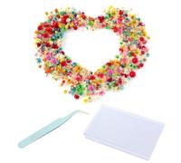 ZGDEIWGF 280 pequeñas flores secas, caja de almacenamiento, pinza de depilar para bricolaje y decoración