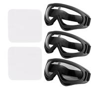 ZGDEIWGF 3 Gafas, 2 Paños Para Gafas, Gafas Protectoras Para Los Ojos, Gafas De Seguridad Para Niños En Exteriores, Gafas Protectoras Transparentes