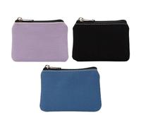 ZGDEIWGF 3 Piezas Monedero Portátil De Lona, Bolsa De Almacenamiento Para Artículos Pequeños, Cartera Unisex, Negro, Talla Única