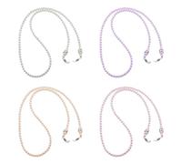ZGDEIWGF 4 cadenas para gafas para mujer, bandas para gafas, collares de perlas, Blanco, Talla única