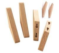 ZGDEIWGF 4 ganchos triangulares, percheros, percheros de madera, ganchos de pared, percheros de pared, ganchos de pared para niños