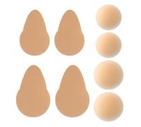 ZGDEIWGF 4 pares de parches adhesivos para los senos, parches para los senos en forma de gota, parches invisibles para los senos sin rastro, almohadillas adhesivas para los senos
