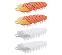 ZGDEIWGF 4 Piezas Cepillo De Verduras Flexible, Cepillo De Limpieza De Frutas Y Verduras, Cepillo para Juntas De Zanahoria, Cepillo De Verduras Colgante, Cepillo De Alimentos Multifuncional