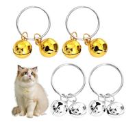 ZGDEIWGF 4 Piezas de Colgantes de Doble Campana, cascabeles para Mascotas, cascabeles ruidosos para Gatos y Perros, rastreadores de Mascotas, dijes para Llavero