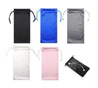 ZGDEIWGF 5 bolsillos para gafas, bolsillos para gafas de sol, fundas para gafas de sol de piel, bolsillos de almacenamiento para gafas de sol, fundas suaves para gafas de sol, multicolor, 9*18cm