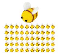 ZGDEIWGF 50 Abejas De Fieltro, Manualidades De Abejas Diy, Accesorios De Decoración De Abejas, Decoración De Tiendas De Abejas