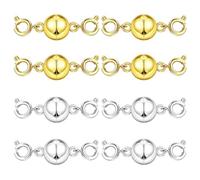 ZGDEIWGF 8 Pares De Hebillas Magnéticas En Forma De Bola, Hebillas De Resorte De Doble Extremo, Hebillas Magnéticas Redondas, Hebillas De Conexión De Collares Y Hebillas Magnéticas De Pulsera