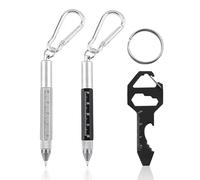 ZGDEIWGF Bolígrafos para herramienta de 2 piezas y llavero con mini llave, herramientas portátiles, multifunción