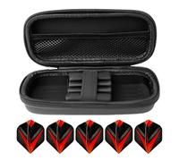 ZGDEIWGF Caja de Almacenamiento de Dardos de 1 Pieza y alas de Dardos de 5 Piezas, Caja de Dardos Resistente al Desgaste, Caja de Dardos Impermeable, Caja de Dardos portátil