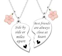 ZGDEIWGF Collar De Amistad 2Pcs, Collar De Mejor Amigo, Collar De Corazón Magnético, Collar De Pareja Romántica, Collar De Graduación, Regalo De Amistad, Mejor Amigo