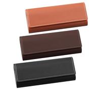 ZGDEIWGF Estuche Para Gafas De Cuero De 3 Piezas, Caja Para Guardar Gafas De Sol, Estuche Para Gafas Retro, Estuche Para Espejo Magnético, Estuche Para Espejo A Prueba De Polvo Y Antipresión